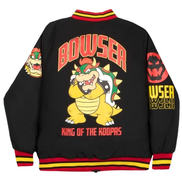 Nintendo Super Mario Bomber Jacket, Bowser Jacket Size 5/6 - Picture 3 of 12